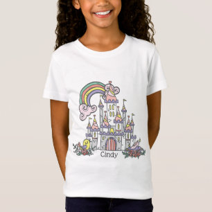 Fairytale Castle Princess Custom Name T-Shirt