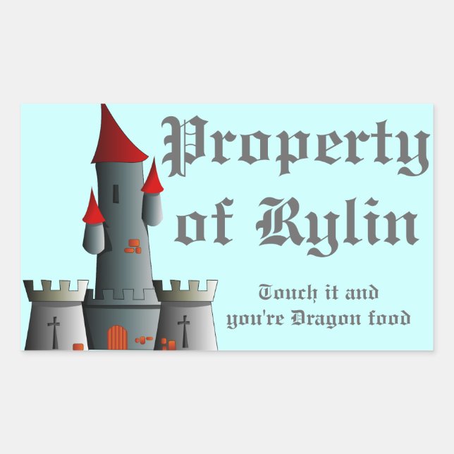 Fairytale Castle Rectangular Sticker (Front)