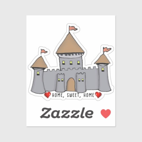 Fairytale Castle Sketch Sticker