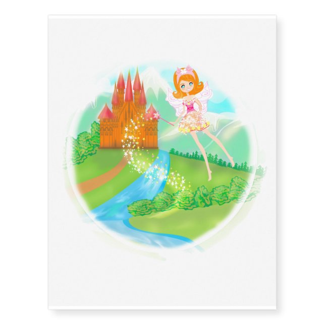 fairytale castle Temporary Tattoos (Front)