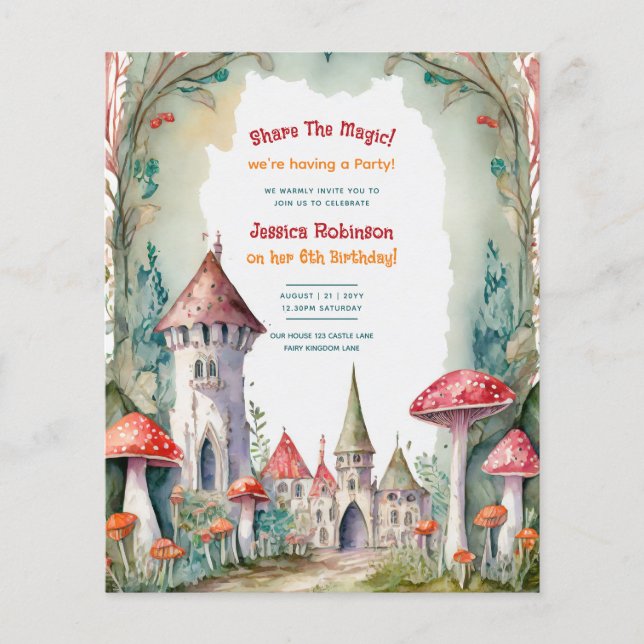 Fairytale Castle Wedding Fairycore Princess Magic Flyer (Front)