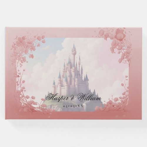 Fairytale castle wedding guest book