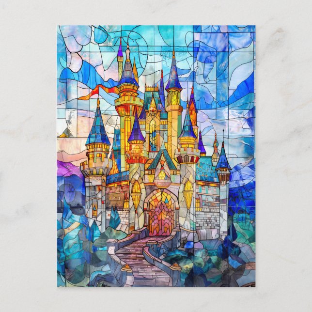 Fairytale Castle with Many Towers Postcard (Front)
