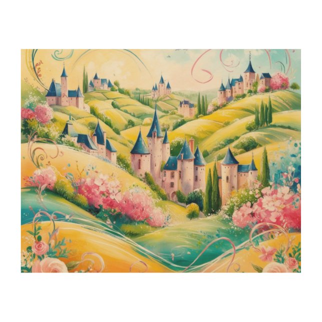 Fairytale Castle Wood Wall Art (Front)