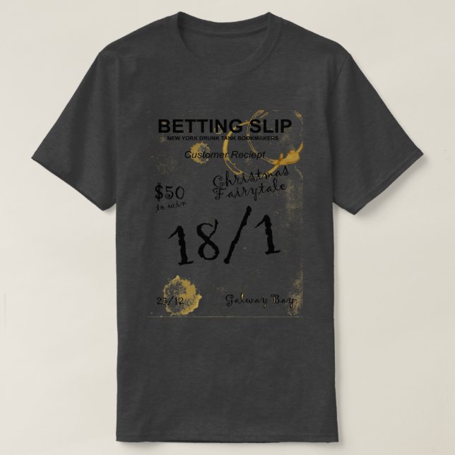 Fairytale Christmas Betting Slip from New York T-Shirt (Design Front)