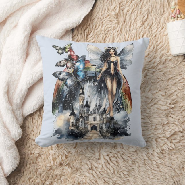 Fairytale collage throw pillow (Blanket)