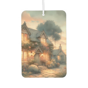 Fairytale Cottage at Sunset with Roses Air Freshener