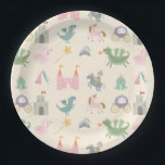Fairytale Cute Dragon Baby Shower/ Birthday Paper Plates<br><div class="desc">Fairytale Cute Dragon Baby Shower Birthday</div>