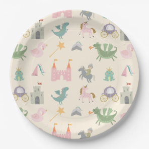 Fairytale Cute Dragon Baby Shower/ Birthday Paper Plates