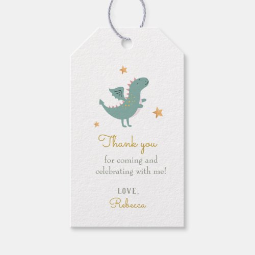 Fairytale Cute Dragon  Thank you Gift Tags