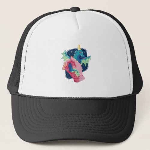 Fairytale dragon baby trucker hat