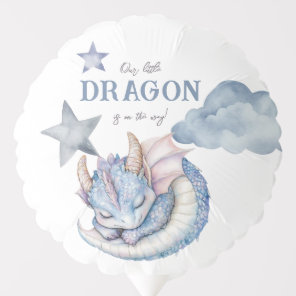 Fairytale Dreamy Blue Dragon Baby Shower Balloon