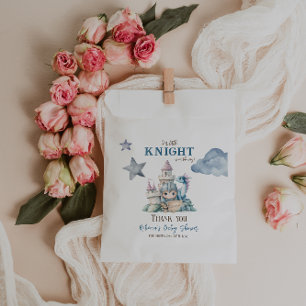 Fairytale Dreamy Dragon Blue Knight Baby Shower Favor Bag