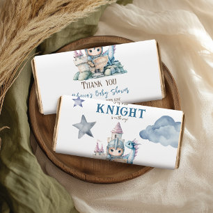 Fairytale Dreamy Dragon Blue Knight Baby Shower Hershey Bar Favors