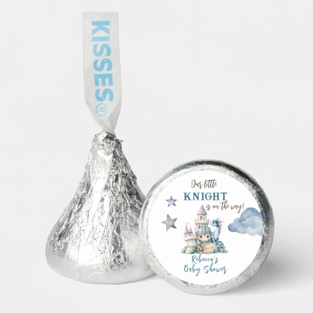 Fairytale Dreamy Dragon Blue Knight Baby Shower  Hershey®'s Kisses® (Front)