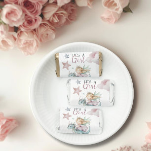 Fairytale Dreamy Dragon Pink Princess Baby Shower  Hershey's Miniatures