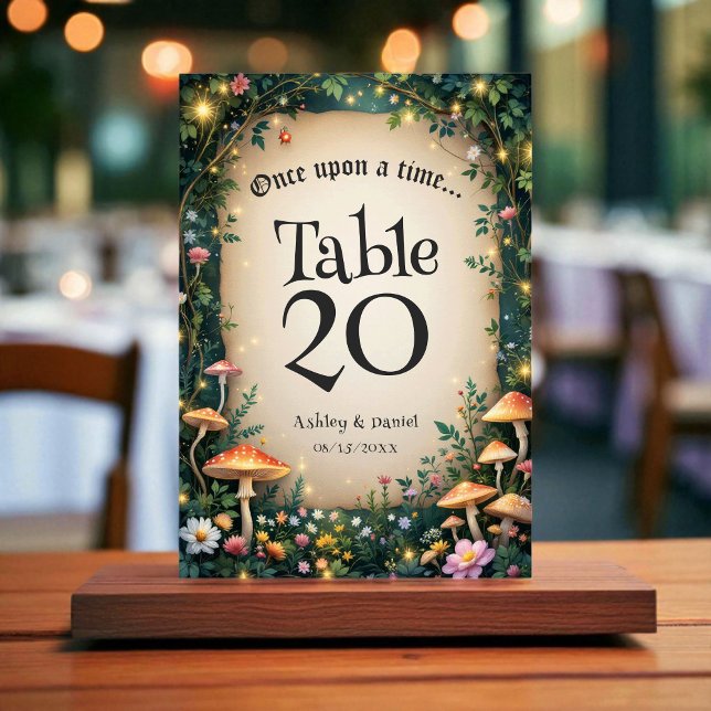 Fairytale Enchanted Forest Floral Woodland Wedding Table Number (Creator Uploaded)