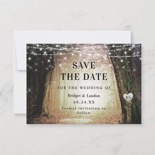 Fairytale Enchanted Forest Golden Save The Date