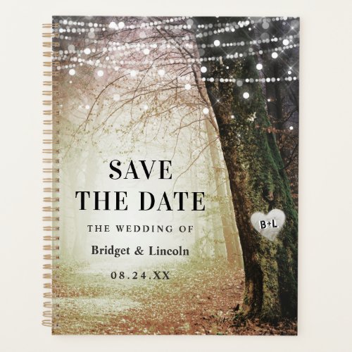 Fairytale Enchanted Forest Golden Save The Date Planner
