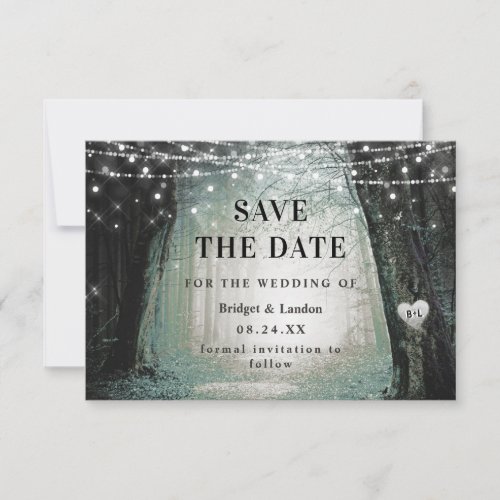 Fairytale Enchanted Forest Green Save The Date