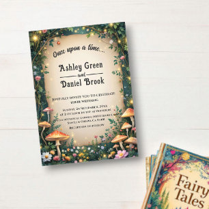 Fairytale Enchanted Forest Mythic Woodland Wedding Acrylic Invitations