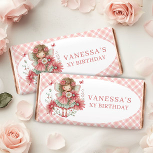 Fairytale Fairy Girl Soft Blush Birthday Hershey  Bar Favors