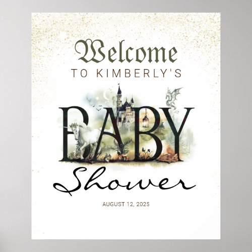 Fairytale Fantasy Baby Shower Welcome Sign