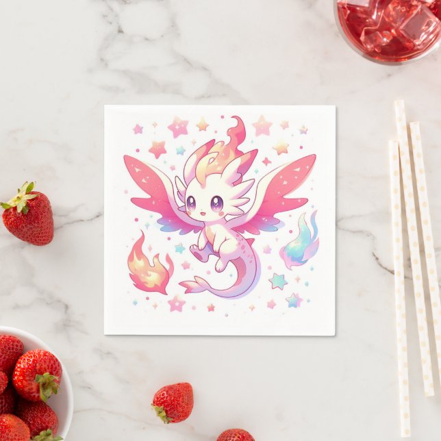 Fairytale Fiery Dragon Baby Shower Napkins (Insitu)