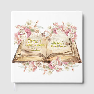 Fairytale Flowers Baby Shower Foil Guest Book
