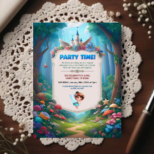 Fairytale Forest Birthday Invitation Postcard