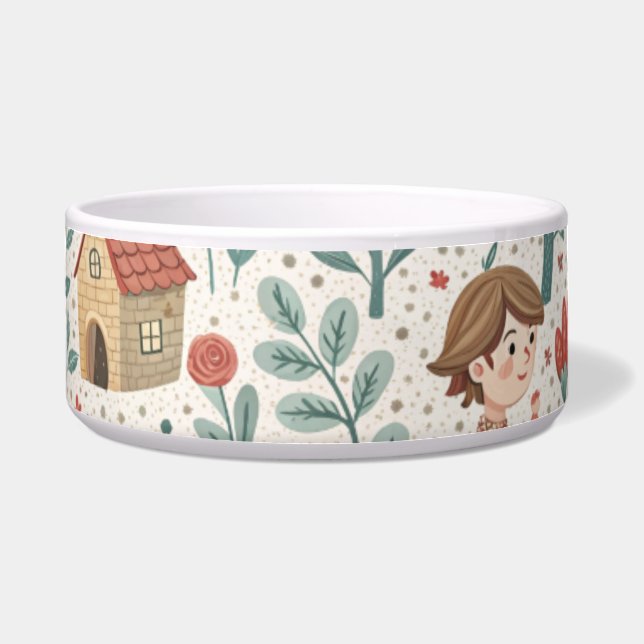 Fairytale Forest Walk Pet Bowl (Front)