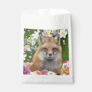 Fairytale Fox in Field of Flowers Favor Bag