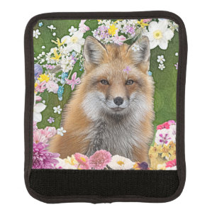 Fairytale Fox in Field of Flowers Luggage Handle Wrap