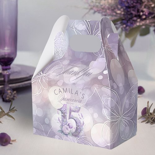 Fairytale Garden Quinceanera LavenderLilac ID1030 Favor Boxes