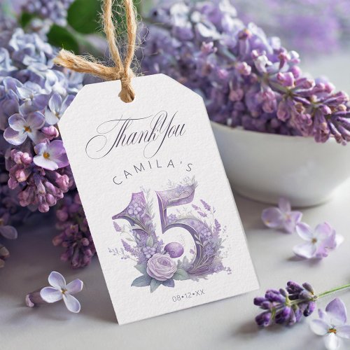 Fairytale Garden Quinceanera LavenderLilac ID1030 Gift Tags