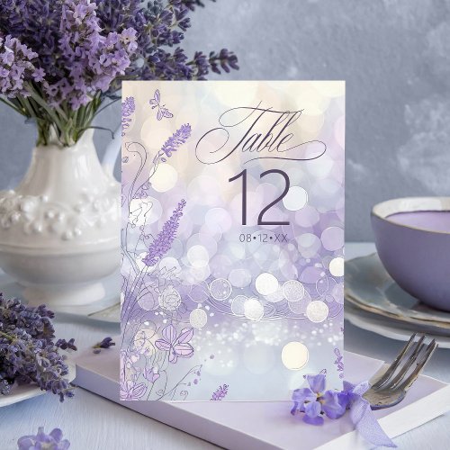 Fairytale Garden Quinceanera LavenderLilac ID1030 Table Number