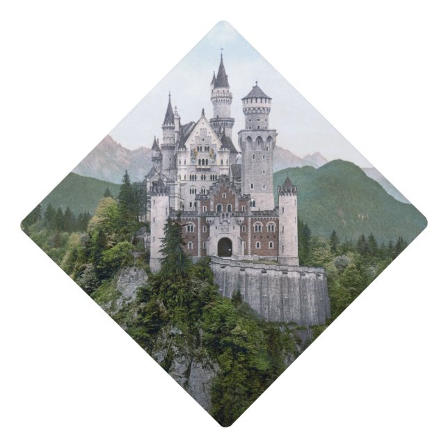 Fairytale German Castle Graduation Cap Topper (Front)