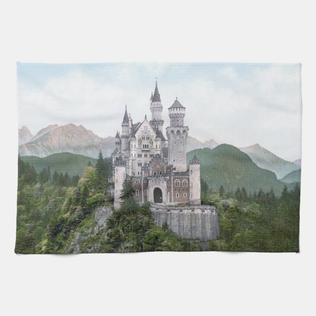 Fairytale German Castle Kitchen Towel (Horizontal)