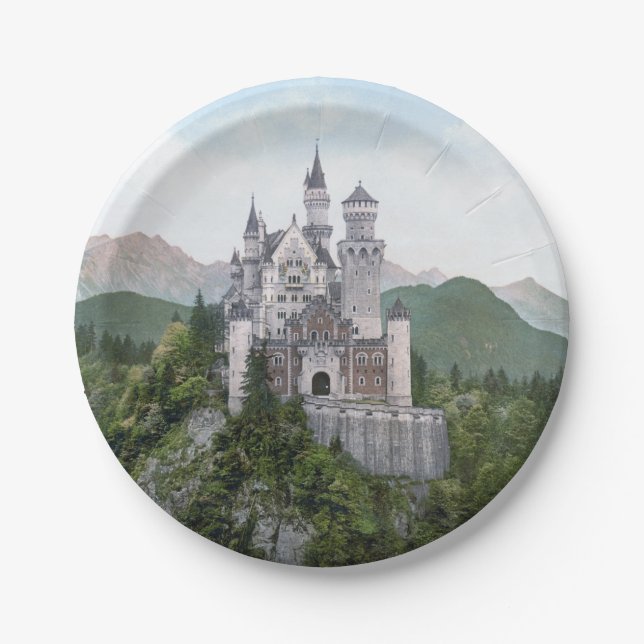 Fairytale German Castle Paper Plates (Front)