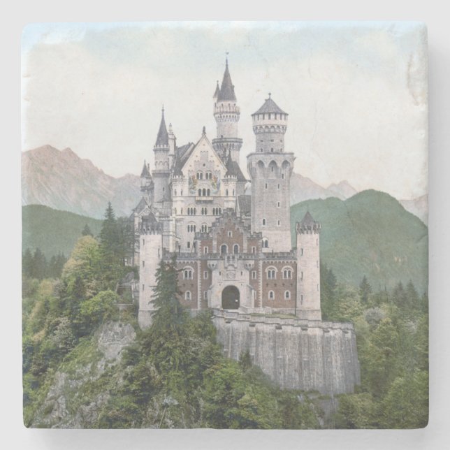 Fairytale German Castle Stone Coaster (Front)