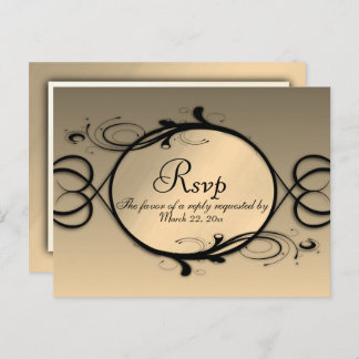 Fairytale Gold RSVP with Menu Choices