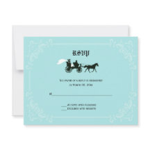 Fairytale Horse and Carriage RSVP Response Cards