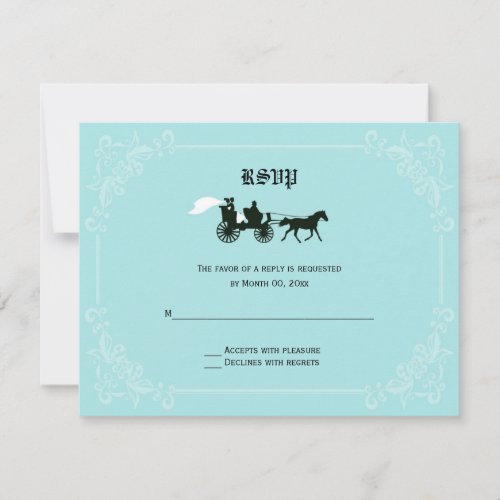 Fairytale Horse and Carriage RSVP Response Cards