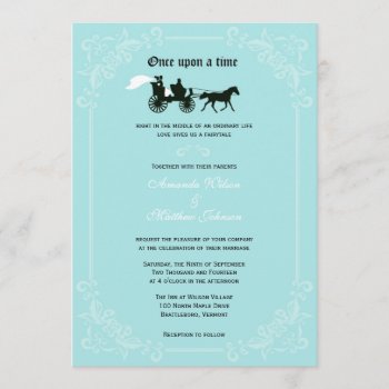 Fairytale Horse And Carriage Wedding Invitations by PMCustomWeddings at Zazzle