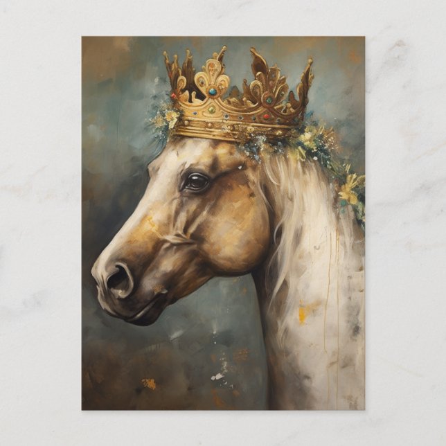 Fairytale Horse in a Crown Postcard (Front)