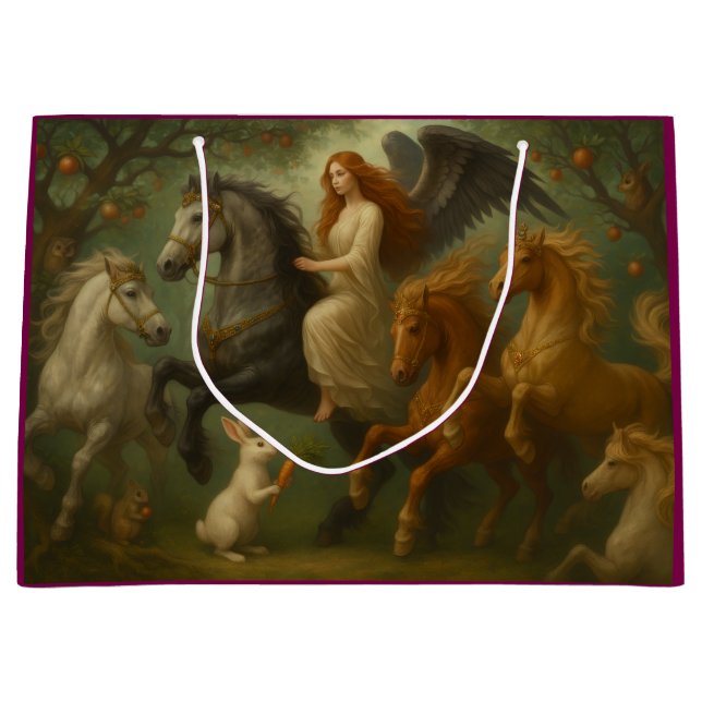 Fairytale Horses and Angel Gift Bag (Front)