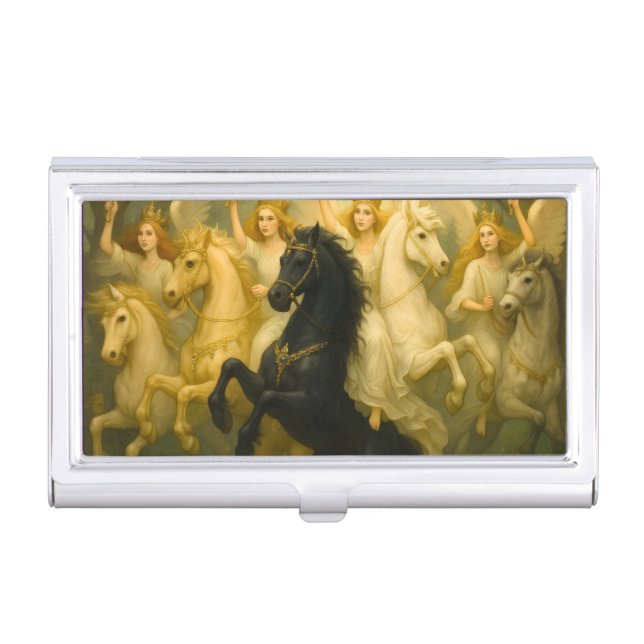 FairyTale Horses and Angels Business Card Holder (Front)