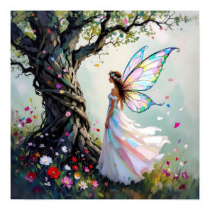 Fairytale Inspired Fairy and Whimsical Tree Poster