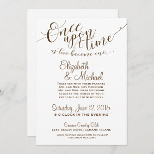 Fairytale Invitation Once Upon A Time - White
