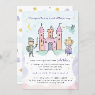 Fairytale Invitation, Royal Princess party Invitation